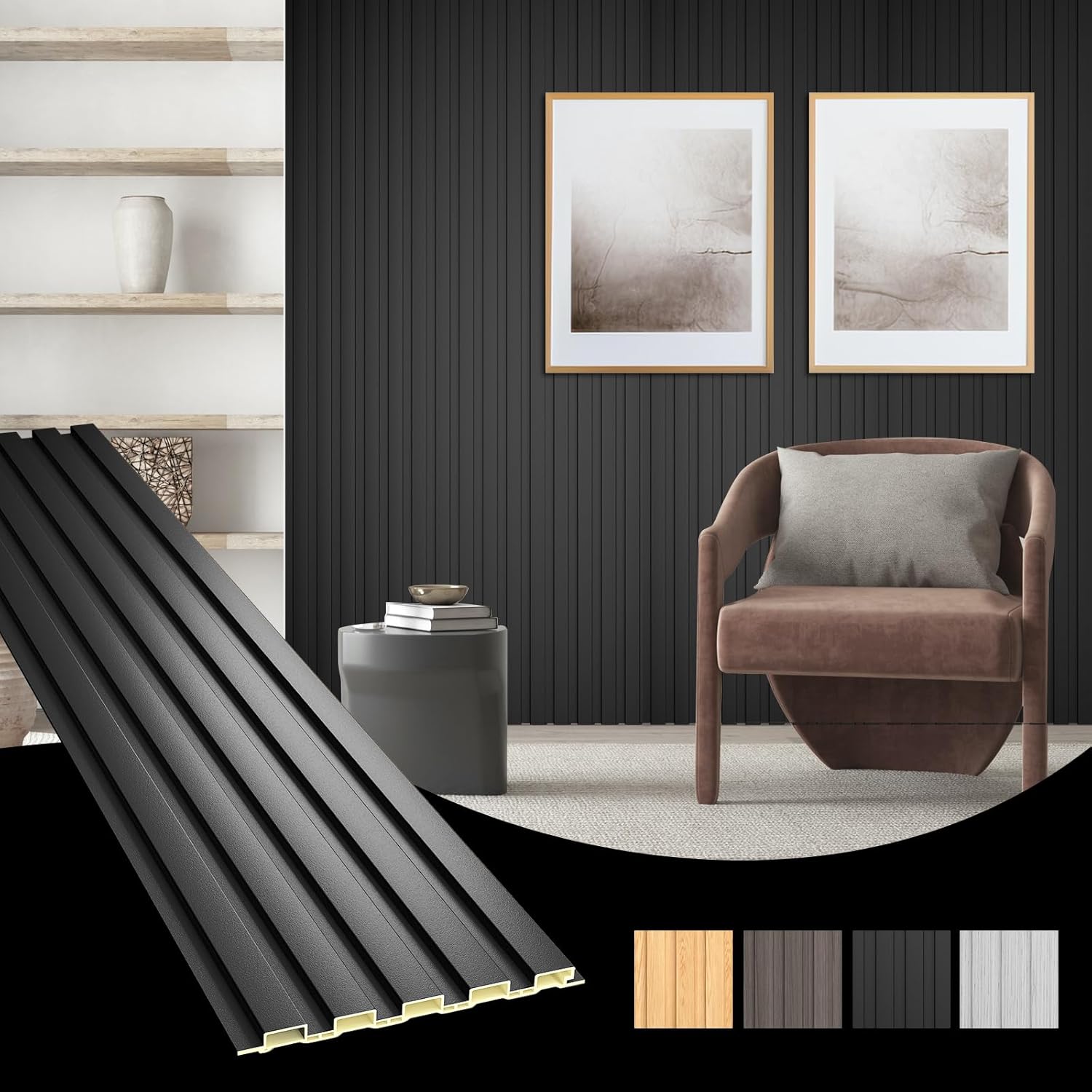 Pvc Panel Background - 8-Pack 3D Acoustic Wall Panels, 96x6