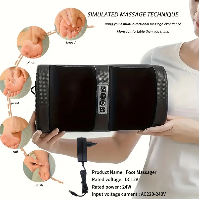 Timer Dual Outlet - Heating and Kneading Foot Massager, Dual-Direction