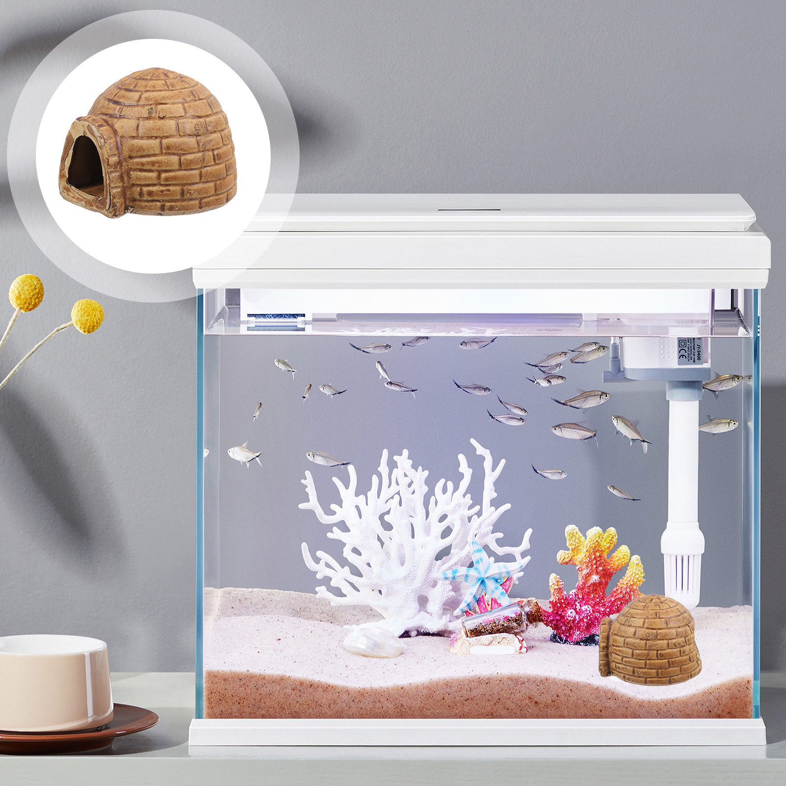 Hide Cave Ceramic - Ceramic Pleco Caves for Aquarium Fish