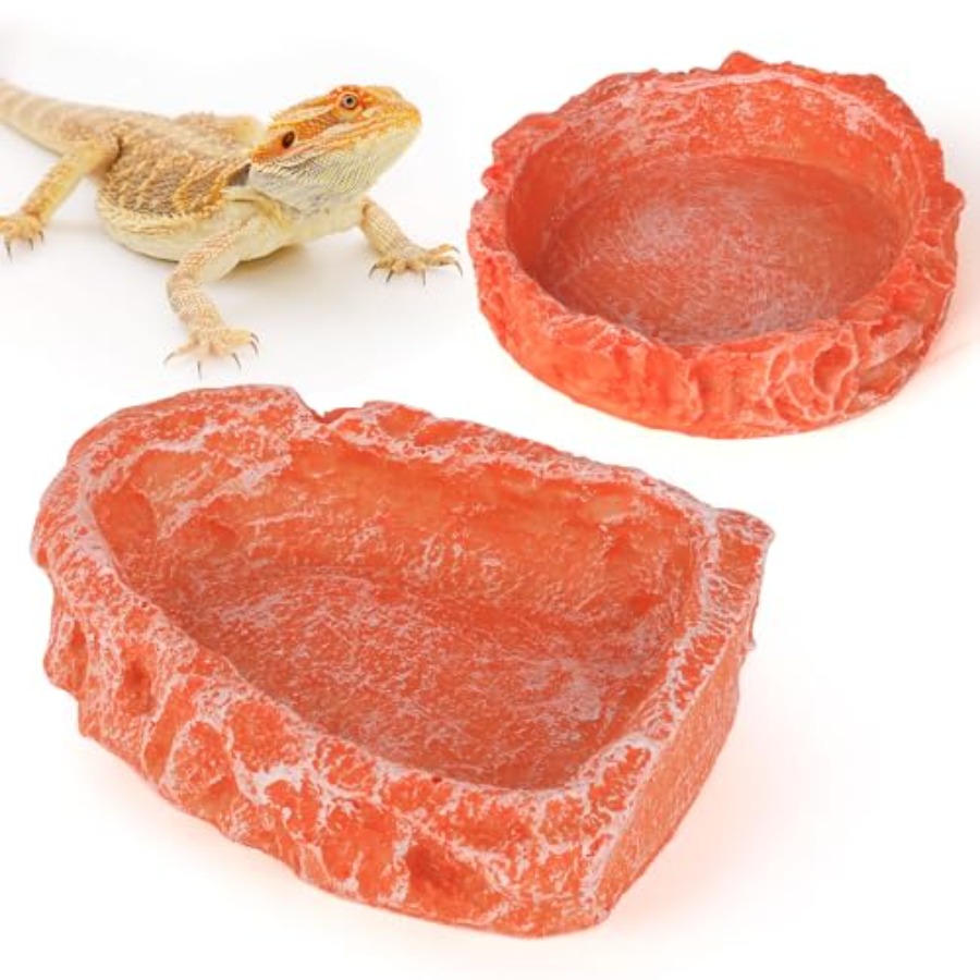 Water Dish Reptile - 【Spot goods】Reptile Water Dish Food Bowl