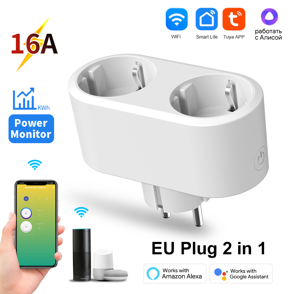 Tuya WiFi Dual Outlet 16A APP  - Timer Dual Outlet review and price