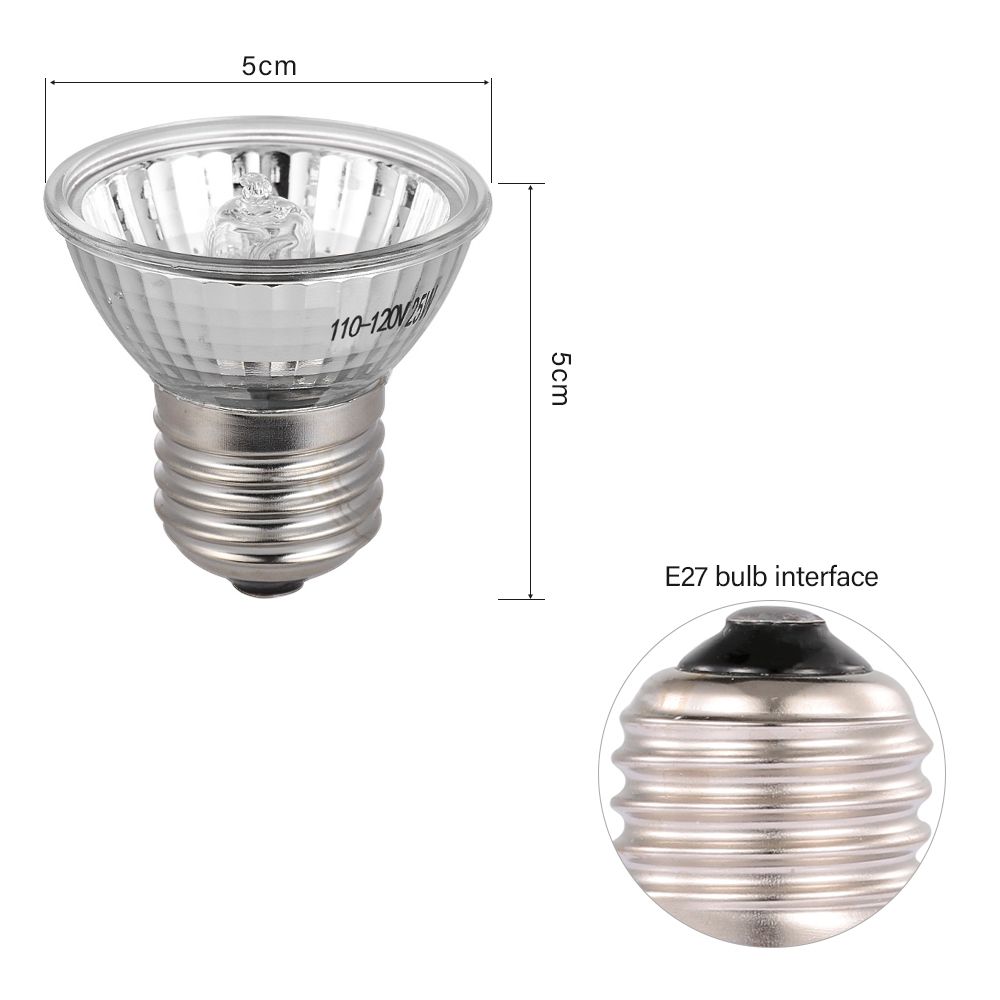 25W Halogen Heat Lamp UVA UVB  - Basking Bulb Halogen review and price