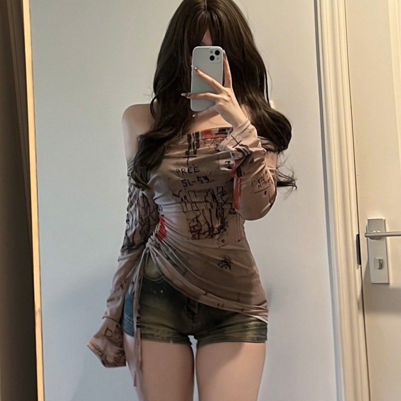 Long sleeved T-shirt spicy gir - Screen Top Mesh review and price