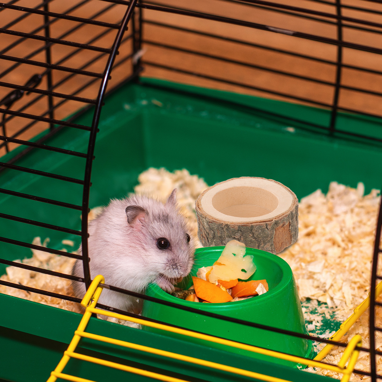 Hamster Food Bowl Wood Feeding - Water Dish Reptile review and price
