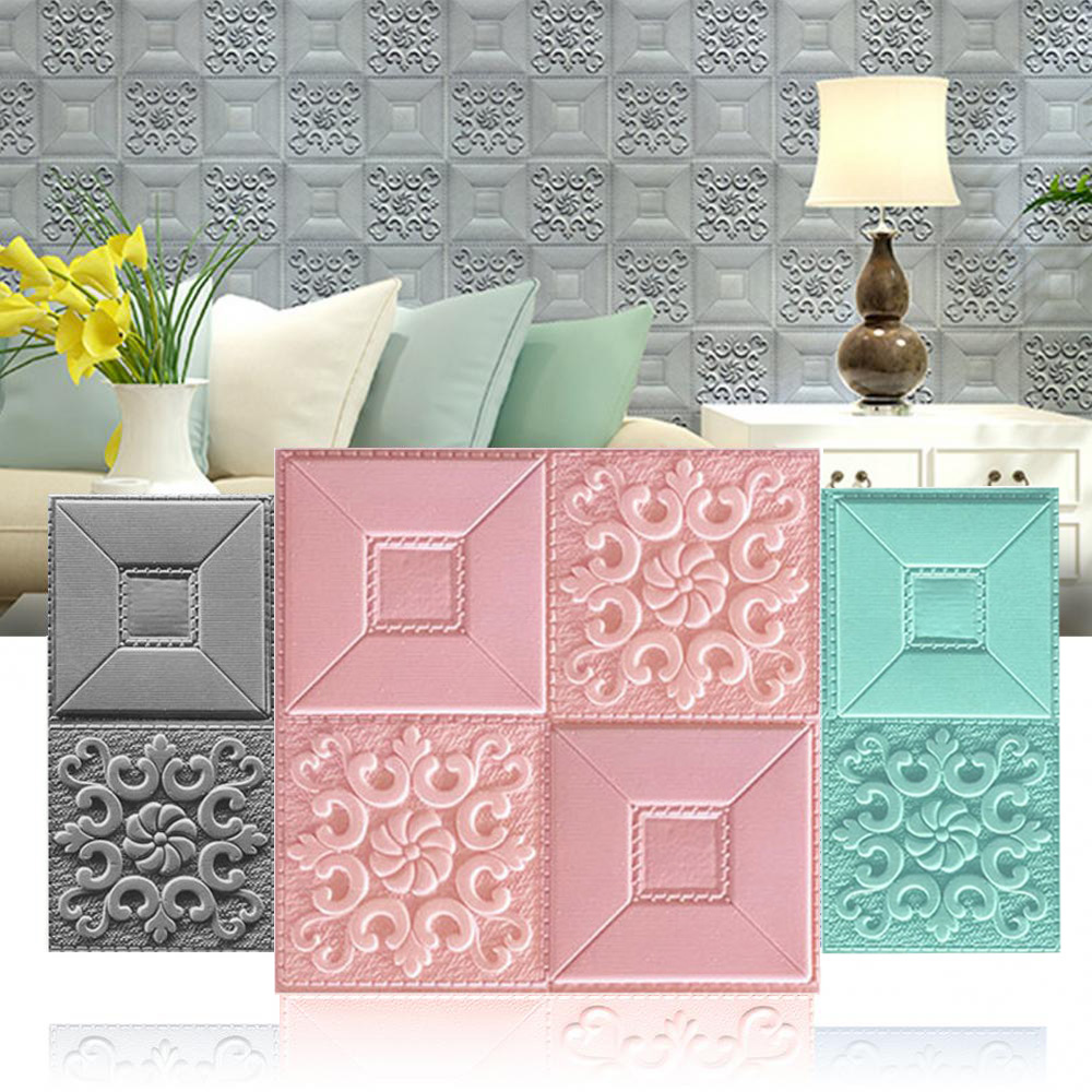10pcs 3D Tile Brick Wall Stick - Pvc Panel Background review and price