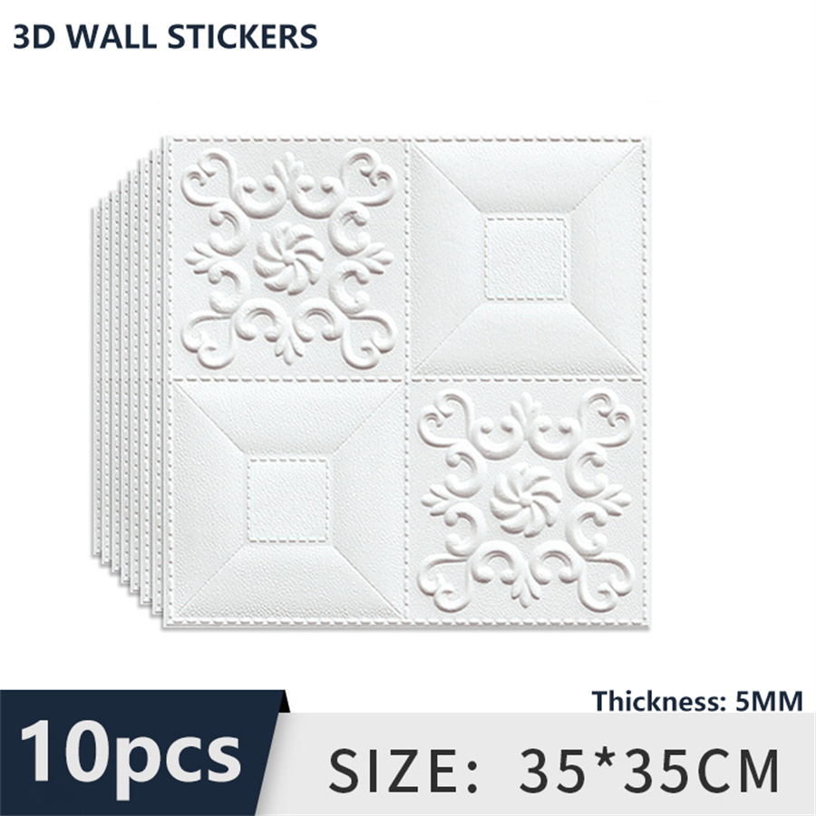 10pcs 3D Tile Brick Wall Stick - Pvc Panel Background review and price