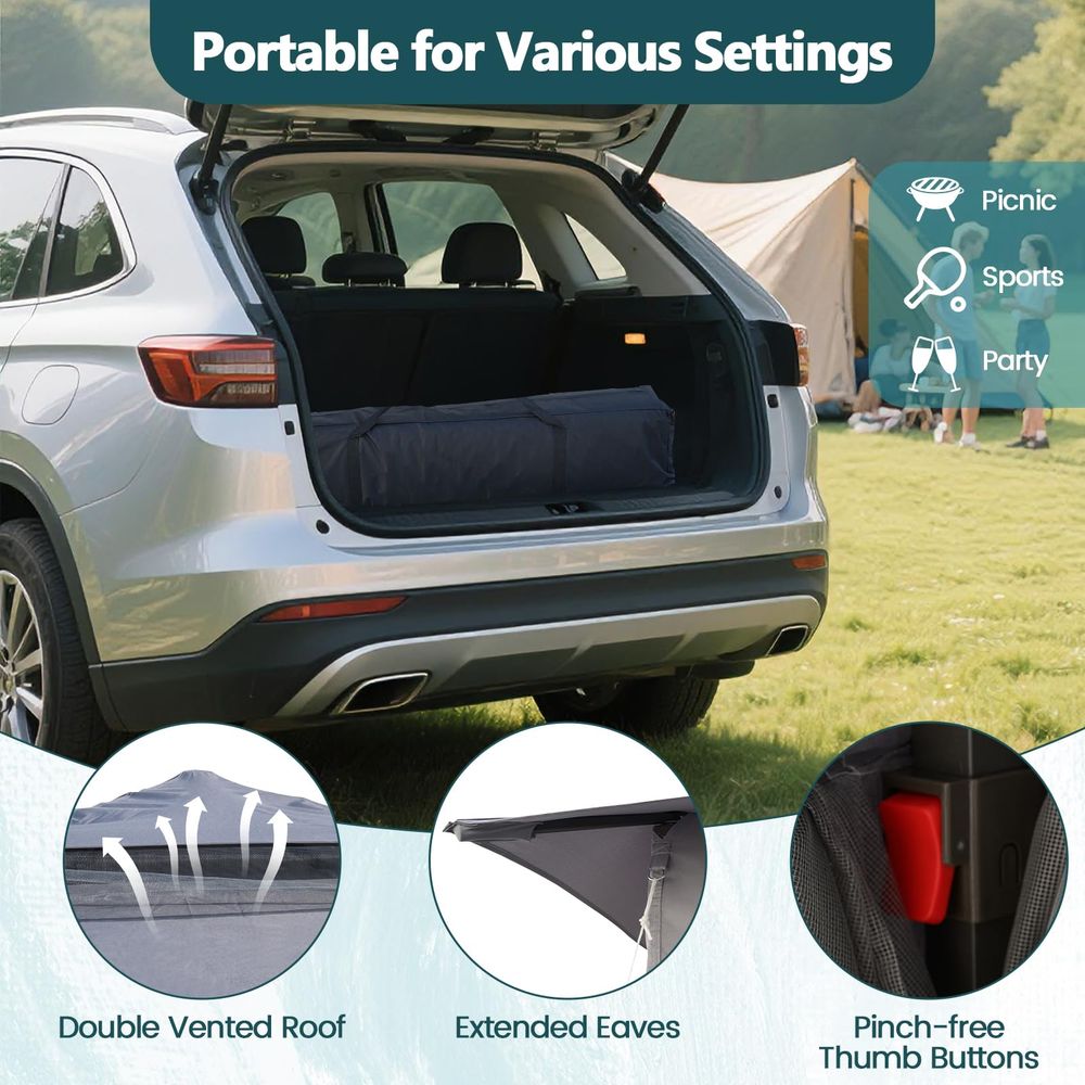 ft 11 ft Pop up Gazebo, Portab - Screen Top Mesh review and price