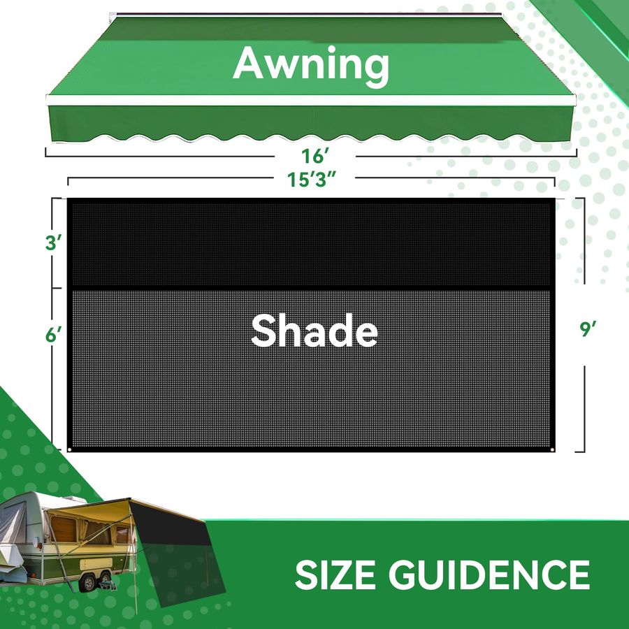 Awning Shade Screen with Zippe - Screen Top Mesh review and price