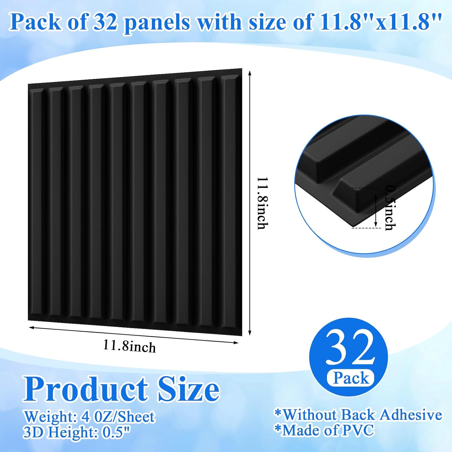 32 Pcs 3D Slat Wall Panels, 12 - Pvc Panel Background review and price