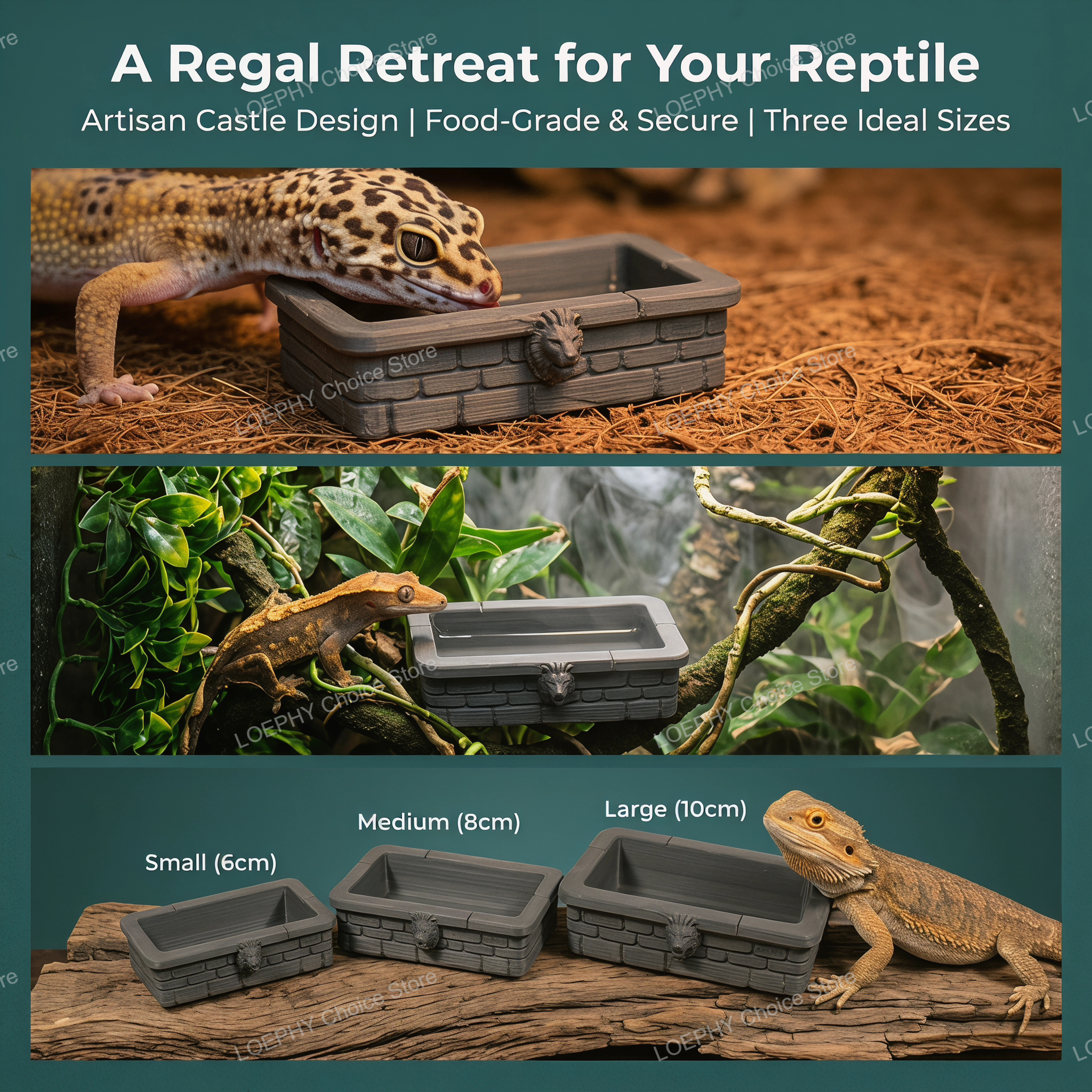 Reptile Water Bowl 3D Printed  - Water Dish Reptile review and price
