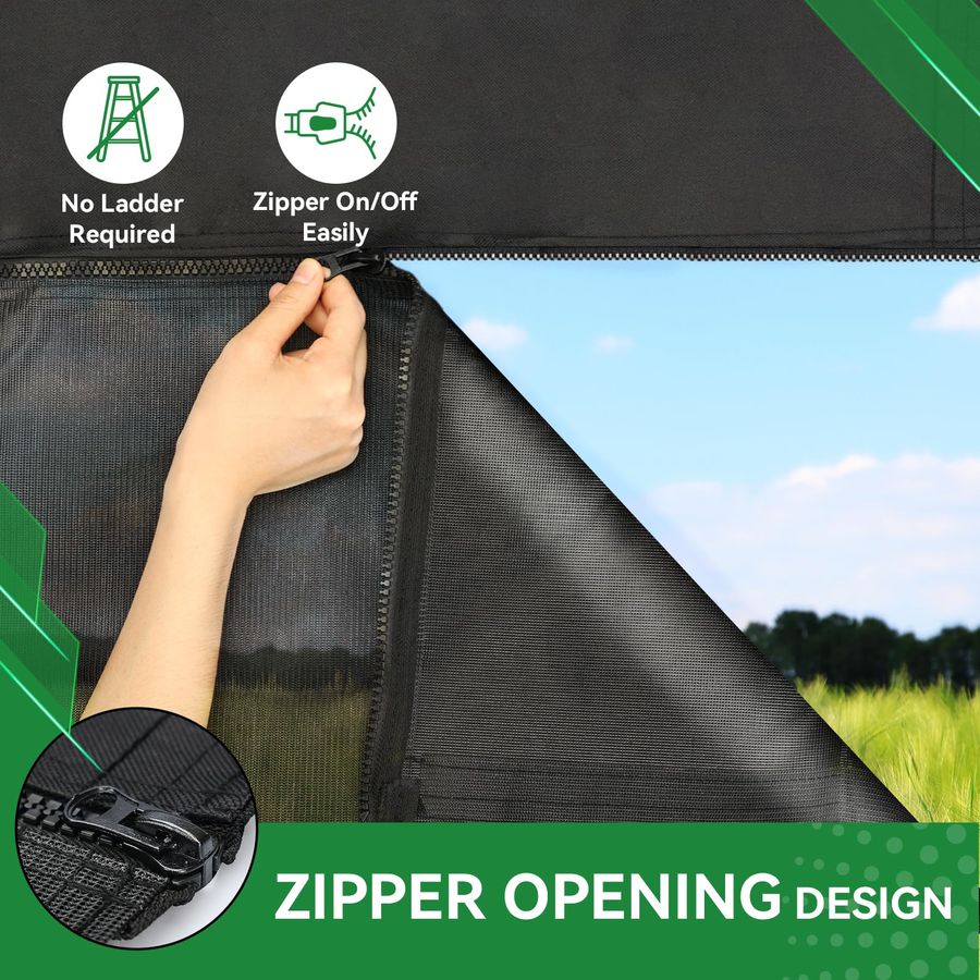 Awning Shade Screen with Zippe - Screen Top Mesh review and price