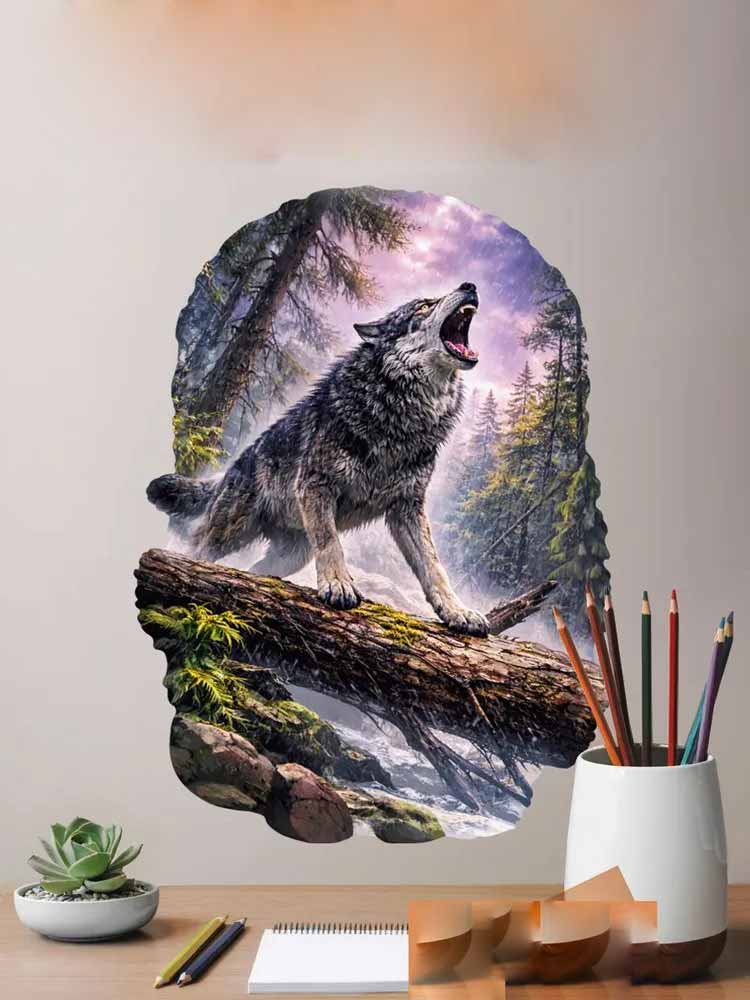 Wild Timberwolves Pattern Wall - Pvc Panel Background review and price