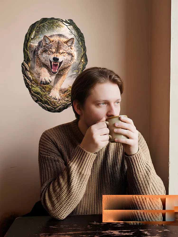 Wild Timberwolves Pattern Wall - Pvc Panel Background review and price